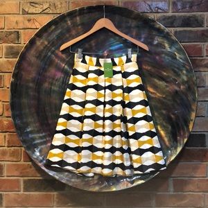 Kate Spade Pleated Silk Skirt Size 00